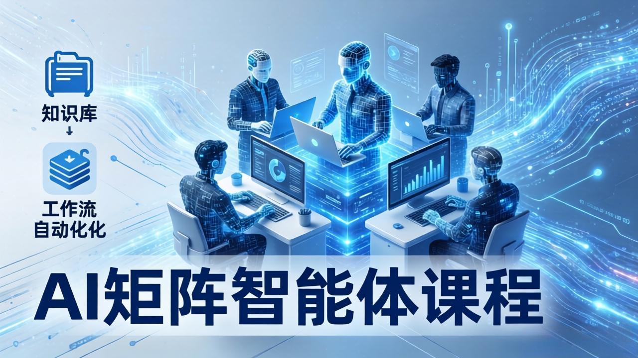 AI矩阵智能体实战：100个数字员工批量生产内容，文本知识库+工作流自动化全搞定-酉宸轻创社