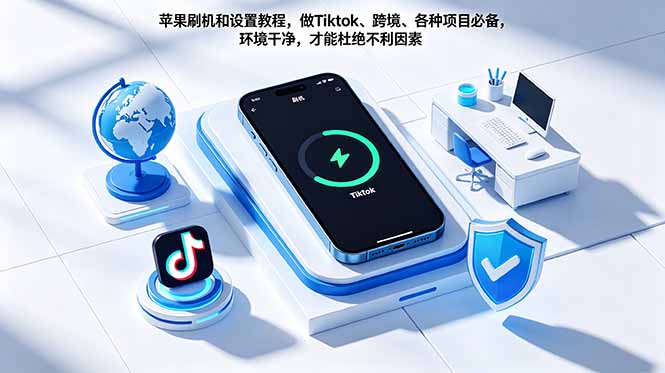 苹果刷机和设置教程，做Tiktok、跨境、各种项目必备，环境干净，才能杜绝不利因素-酉宸轻创社