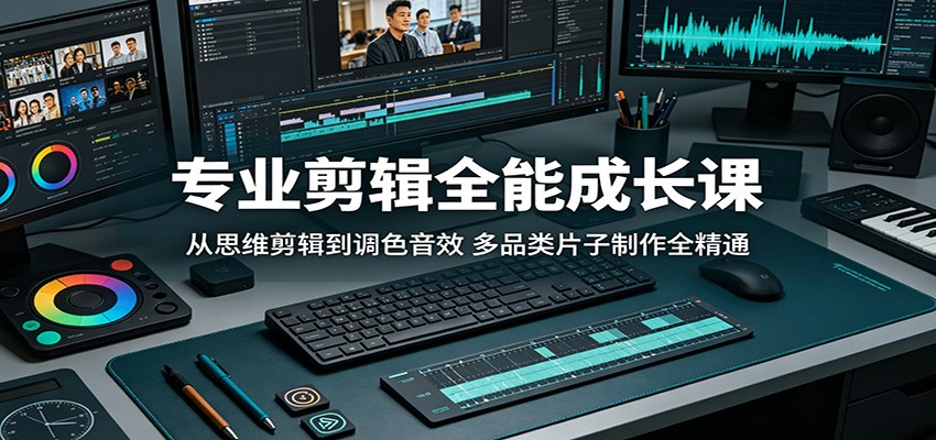 专业剪辑全能成长课:从思维剪辑到调色音效,多品类片子制作全精通-酉宸轻创社