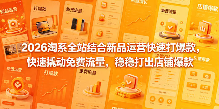 2026淘系全站结合新品运营快速打爆款,快速撬动免费流量,稳稳打出店铺爆款(更新5月12日)-酉宸轻创社