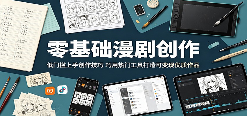 零基础漫剧创作：低门槛上手创作技巧，巧用热门工具打造可变现优质作品-酉宸轻创社