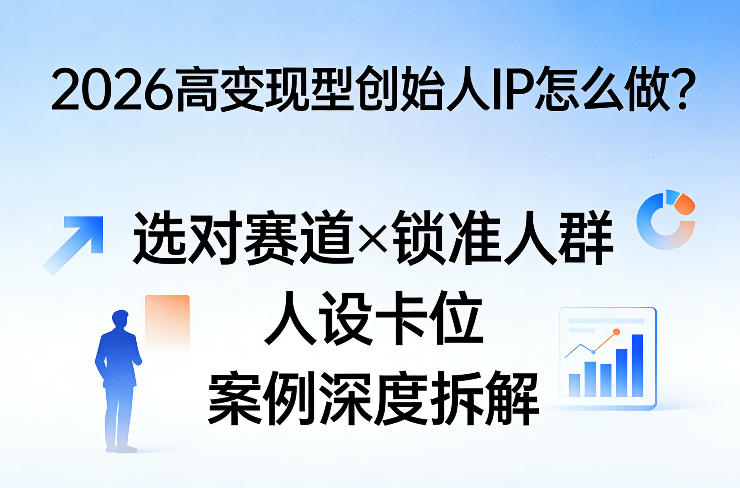 2026高变现型创始人IP怎么做？选对赛道×锁准人群×人设卡位×案例深度拆解-酉宸轻创社