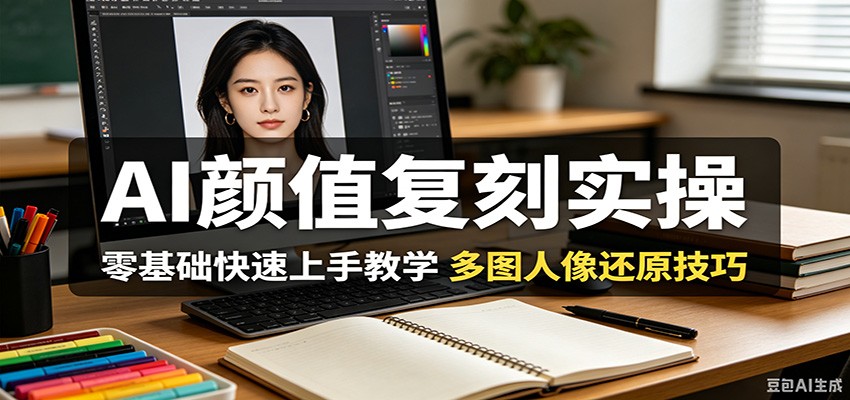 AI颜值复刻实操，零基础快速上手教学，多图人像还原技巧-酉宸轻创社