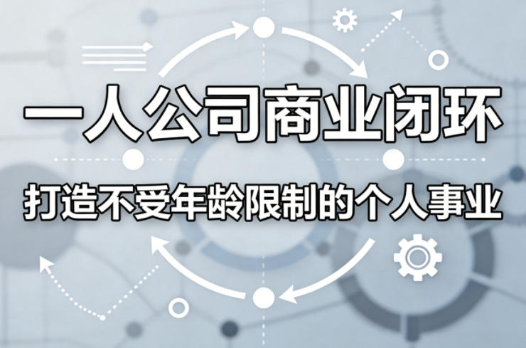一人公司商业闭环，打造一份不受年龄限制的个人事业-酉宸轻创社