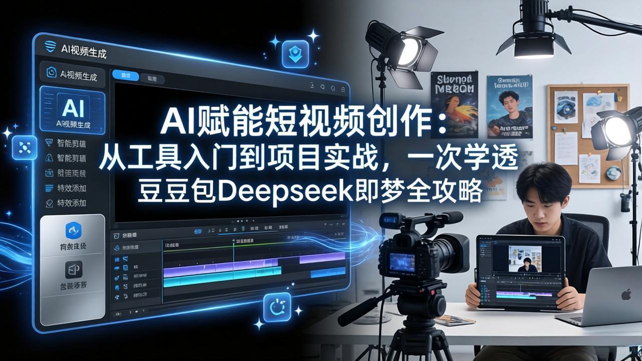 AI赋能短视频创作：从工具入门到项目实战，一次学透豆包Deepseek即梦全攻略-酉宸轻创社