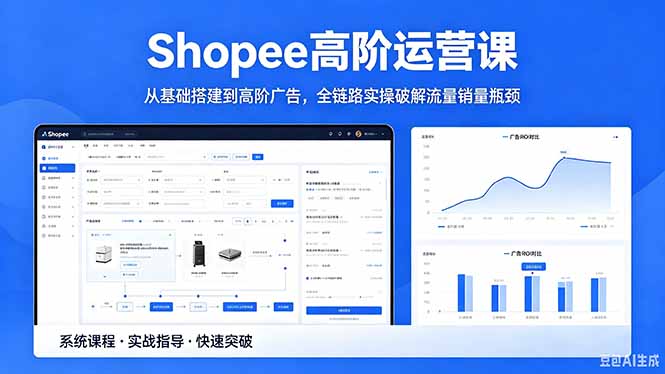 Shopee高阶运营课-2026年5月更新,从基础搭建到高阶广告,全链路实操破解流量销量瓶颈-酉宸轻创社