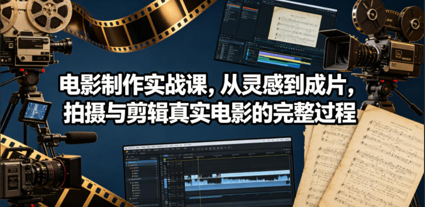 电影制作实战课，从灵感到成片，拍摄与剪辑真实电影的完整过程【原创双语字幕】-酉宸轻创社