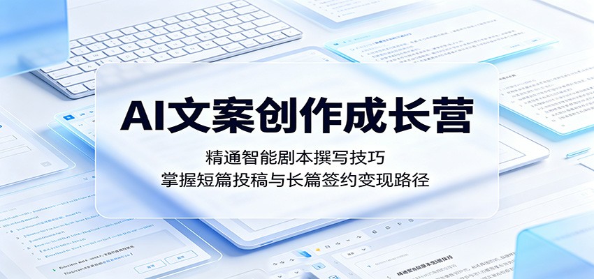 AI文案创作成长营：精通智能剧本撰写技巧，掌握短篇投稿与长篇签约变现路径-酉宸轻创社