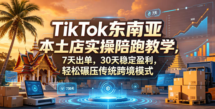 TikTok东南亚本土店实操陪跑教学，7天出单，30天稳定盈利，轻松碾压传统跨境模式(更新0516)-酉宸轻创社