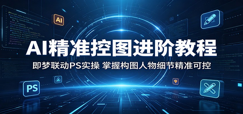 AI精准控图进阶教程：即梦联动PS实操，掌握构图人物细节精准可控-酉宸轻创社