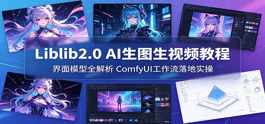 Liblib2.0 AI生图生视频教程：界面模型全解析，ComfyUI工作流落地实操-酉宸轻创社