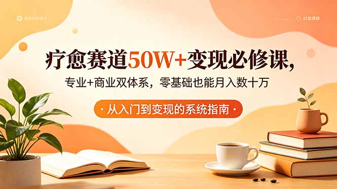 疗愈赛道50W+变现必修课,专业+商业双体系,零基础也能月入数十万-酉宸轻创社