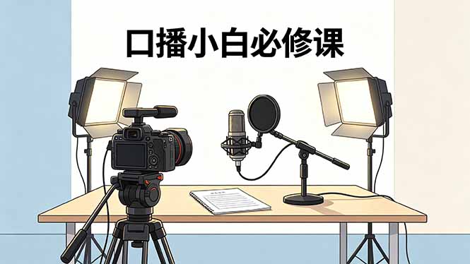 口播小白必修课:录像收音灯光设备+脚本撰写,搭专业级录制场景-酉宸轻创社