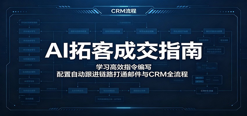 AI拓客成交指南：学习高效指令编写，配置自动跟进链路打通邮件与CRM全流程-酉宸轻创社
