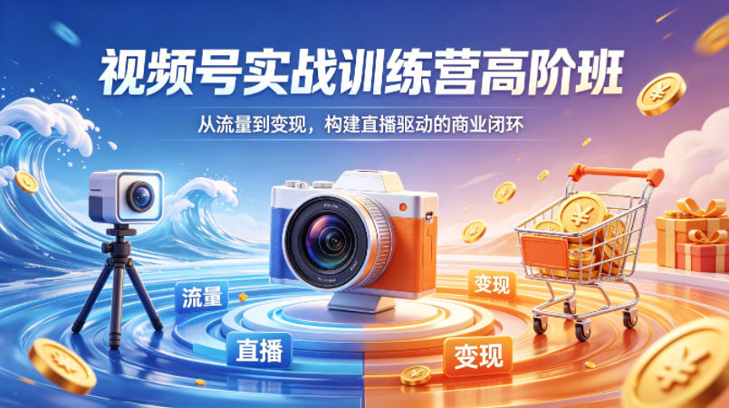 视频号实战训练营高阶班，从流量到变现，构建直播驱动的商业闭环(26年4月)-酉宸轻创社