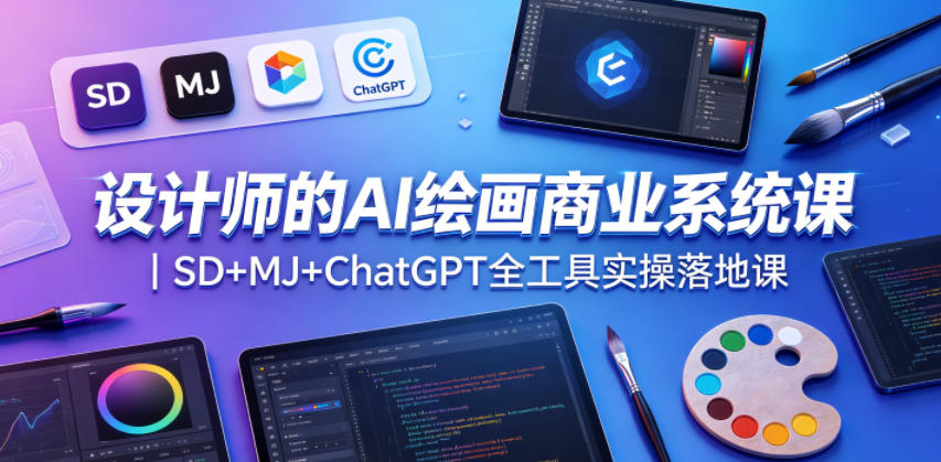 设计师的AI绘画商业系统课｜SD+MJ+ChatGPT全工具实操落地课-酉宸轻创社