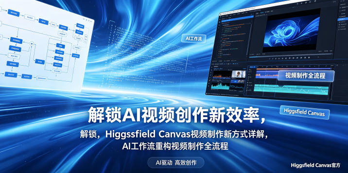 解锁AI视频创作新效率,Higgsfield Canvas视频制作新方式详解,AI工作流重构视频制作全流程-酉宸轻创社