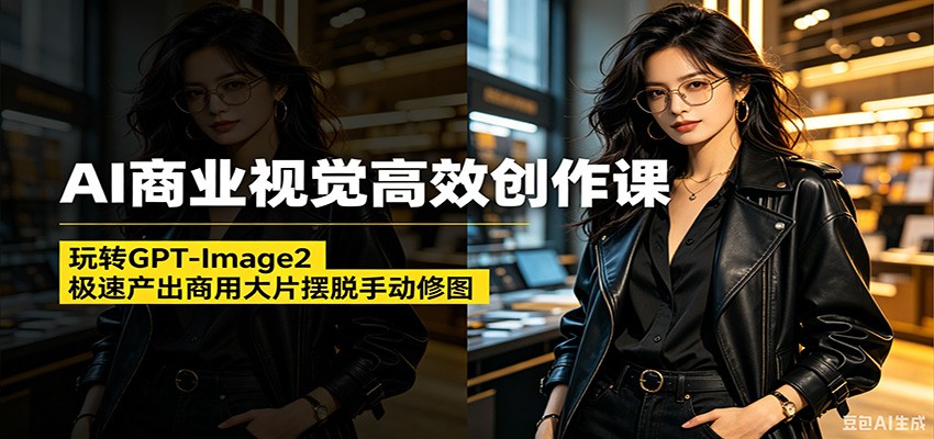 AI商业视觉高效创作课：玩转GPT-Image2，极速产出商用大片摆脱手动修图(更新)-酉宸轻创社