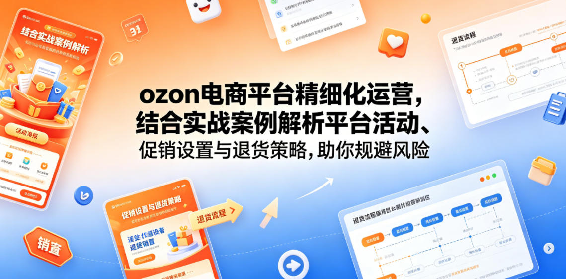 ozon电商平台精细化运营，结合实战案例解析平台活动、促销设置与退货策略，助你规避风险、提升销量-酉宸轻创社