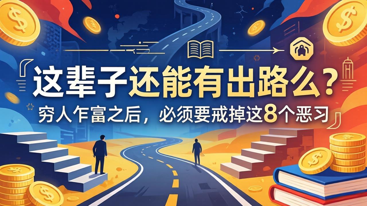 关于人生两篇付费文章【这辈子还能有出路么？】【穷人乍富之后，必须要戒掉这8个恶习】-酉宸轻创社