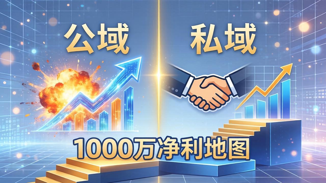 公域玩命出爆款，私域悄悄做成交：这套AI内训课，2026给你打通1000万净利的地图-酉宸轻创社