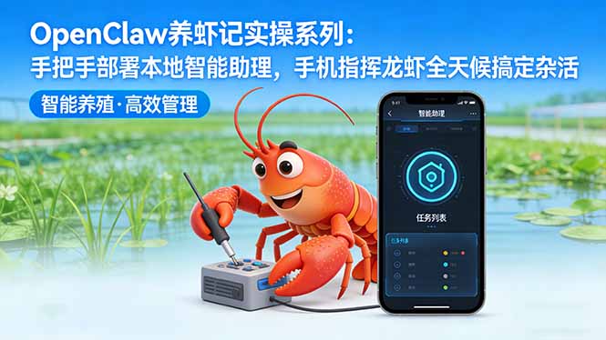 OpenClaw养虾记实操系列-更新：手把手部署本地智能助理，手机指挥龙虾全天候搞定杂活-酉宸轻创社