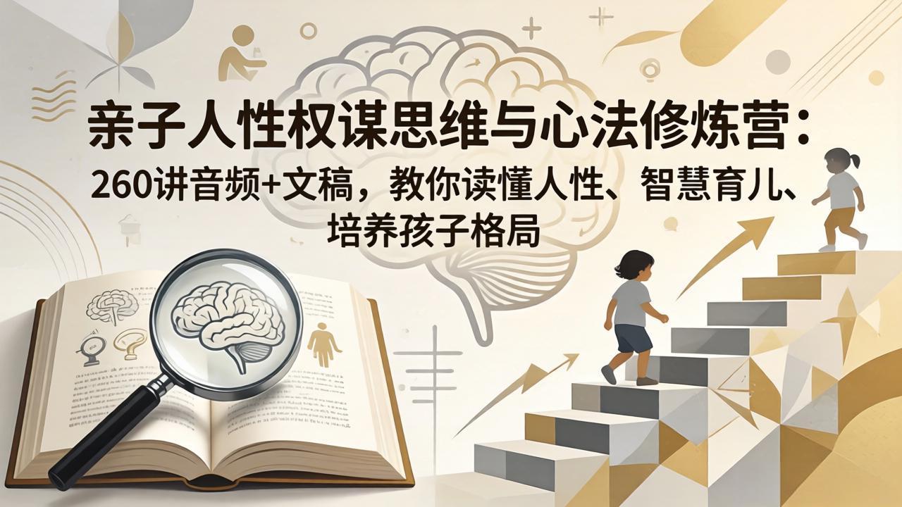 亲子人性权谋思维与心法修炼营：260讲音频+文稿，教你读懂人性、智慧育儿、培养孩子格局-酉宸轻创社