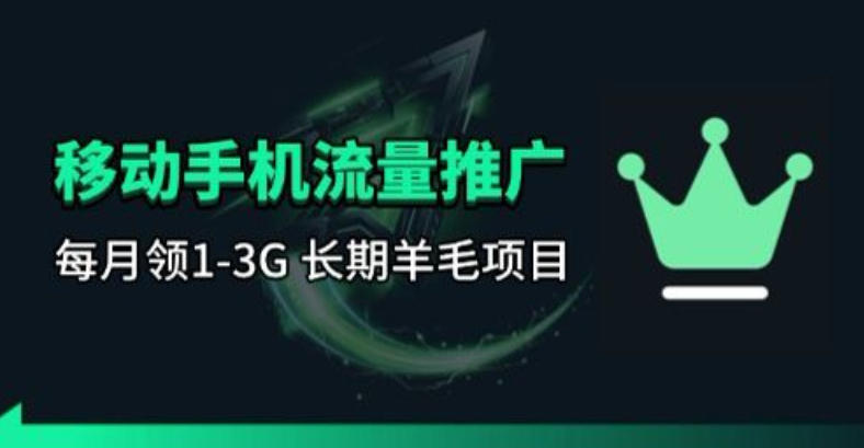 手机流量领取推广_每月一轮,刚需类的长期项目-酉宸轻创社