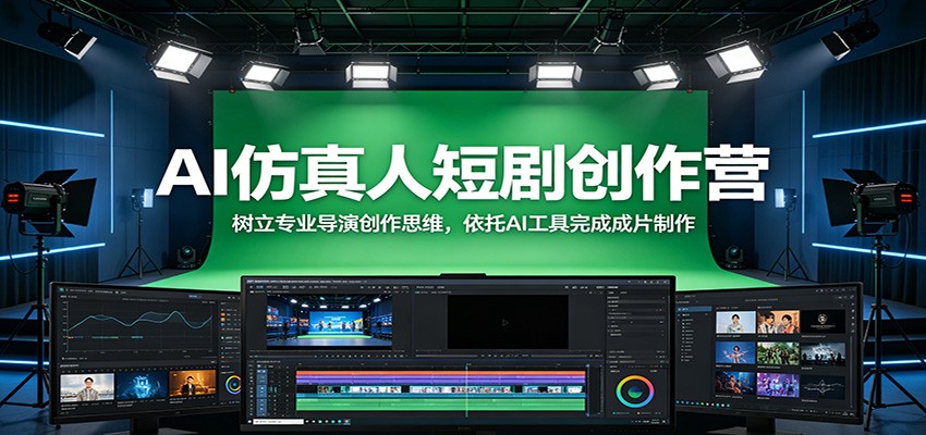 AI仿真人短剧创作营：树立专业导演创作思维，依托AI工具完成成片制作-酉宸轻创社