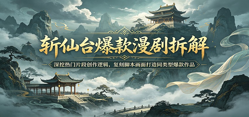 斩仙台爆款漫剧拆解：深挖热门片段创作逻辑，复刻脚本画面打造同类型爆款作品-酉宸轻创社