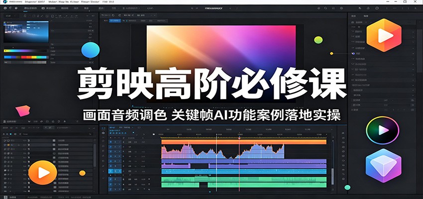 剪映高阶必修课：画面音频调色，关键帧AI功能案例落地实操-酉宸轻创社