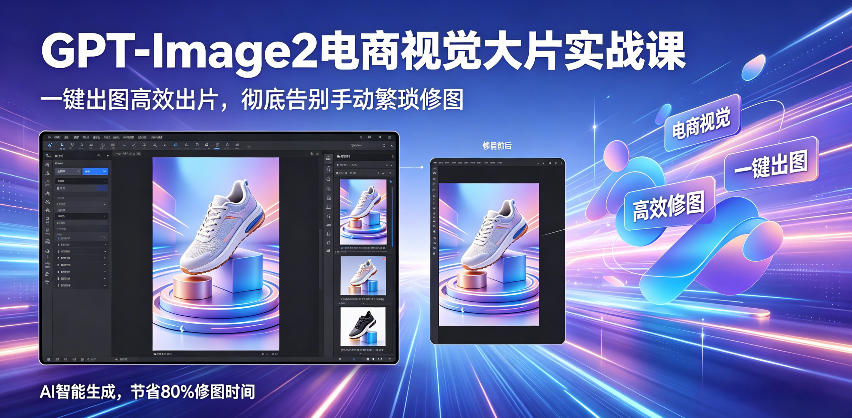 GPT-Image2电商视觉大片实战课，一键出图高效出片，彻底告别手动繁琐修图-酉宸轻创社