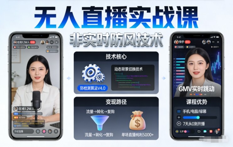 宝子哥无人直播实战课，非实时防风技术，聚焦抖音快手等平台直播带货，轻松开启直播变现之路(更新2026年6月7日)-酉宸轻创社