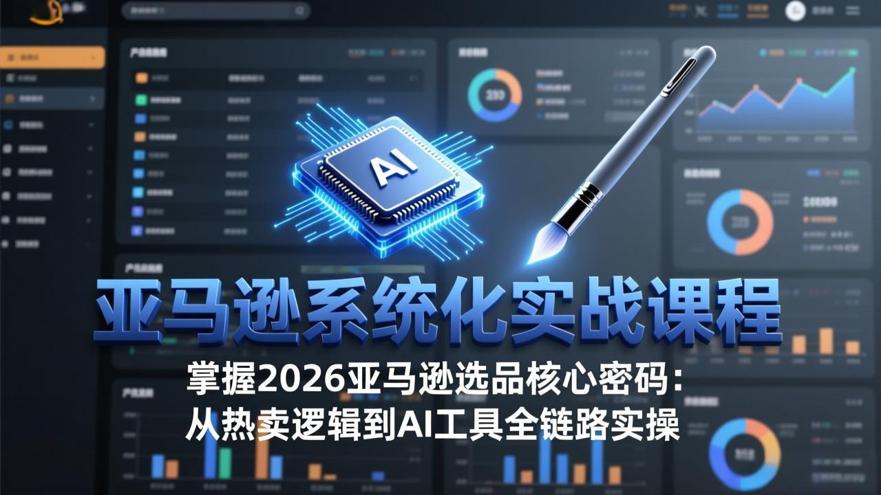 亚马逊系统化实战课-更新3月：2026最新选品方法论，从热卖原因分析到AI作图，提升选品成功率-酉宸轻创社